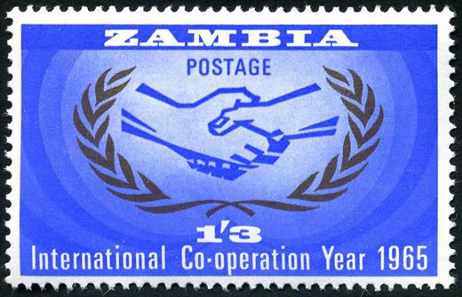 Zambia - 1965 - Ano Internacional de Cooperacao - 1Sh3D