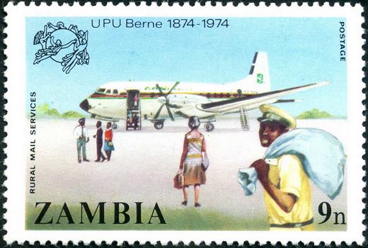 Zambia - 1974 - Centenario UPU - 9N
