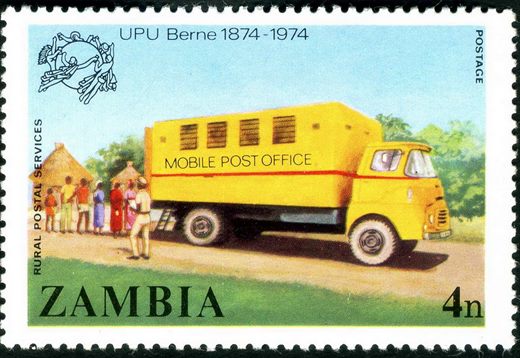 Zambia - 1974 - Centenario UPU - 4N