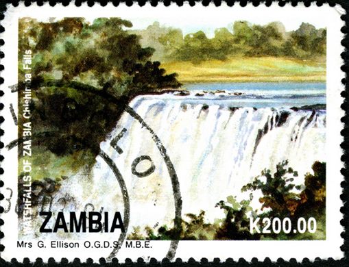 Zambia - 1994 - Cascatas da Zambia Chishimba - K200