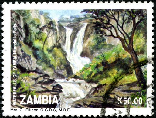 Zambia - 1994 - Cascatas da Zambia Nkundalila - K50