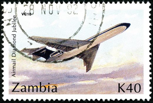 Zambia - 1997 - Jubileu de Diamante do Correio Aereo - K40