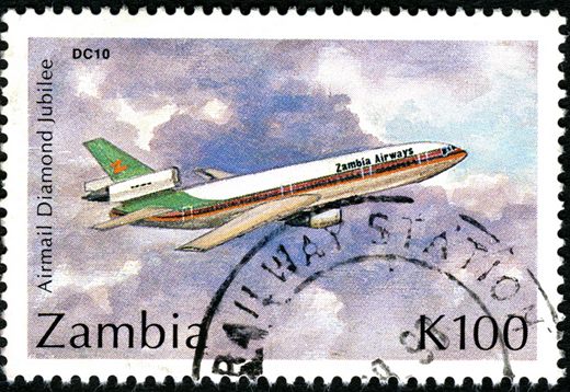 Zambia - 1997 - Jubileu de Diamante do Correio Aereo - K100