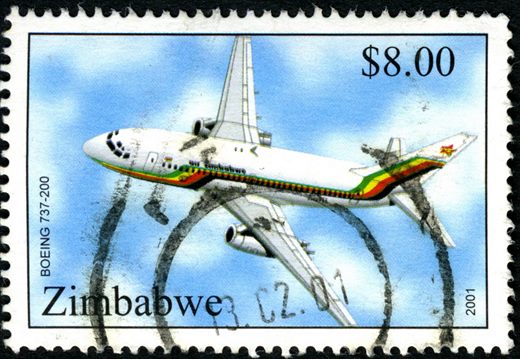 Zimbabwe - 2001 - Aviacao - 8Dol