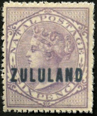 Zululand (Colonia Britanica) - 1888 - Rainha Vitoria Sobrecarga Natal - 6D