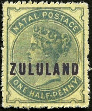 Zululand (Colonia Britanica) - 1888 - Rainha Vitoria Sobrecarga Natal - 0.5D