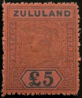Zululand (Colonia Britanica) - 1894 - Rainha Vitoria - 5Libras