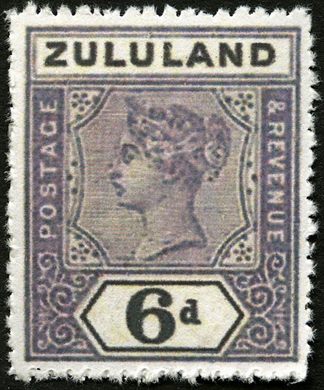 Zululand (Colonia Britanica) - 1894 - Rainha Vitoria - 6D