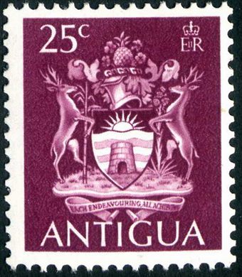 Antigua - 1953 - Definitivos QEII - 25C