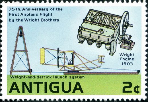 Antigua - 1978 - 75 Aniversario Voo Wright - 2C