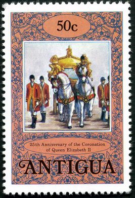 Antigua - 1978 - 25 Aniv Coroacao Rainha Isabel II - 50C