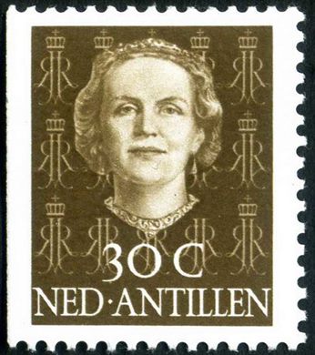 Antilhas Holandesas - 1950 - Rainha Juliana - 30C