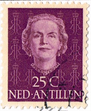 Antilhas Holandesas - 1950 - Rainha Juliana - 25C