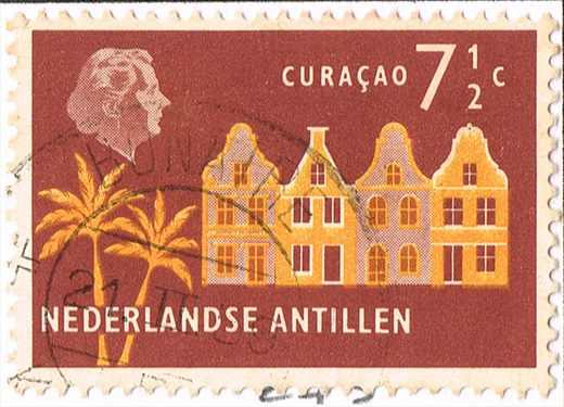 Antilhas Holandesas - 1958 - Curacao Arquitetura - 7.5C