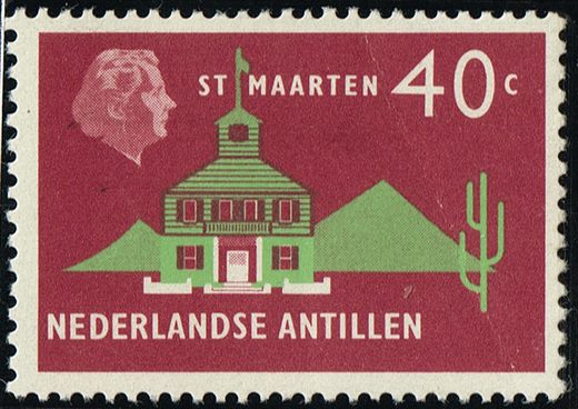 Antilhas Holandesas - 1958 - Sint Maarten Edificio - 40C