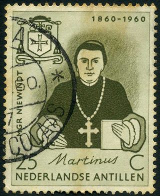 Antilhas Holandesas - 1960 - Centenario Bispado Niewindt - 25C