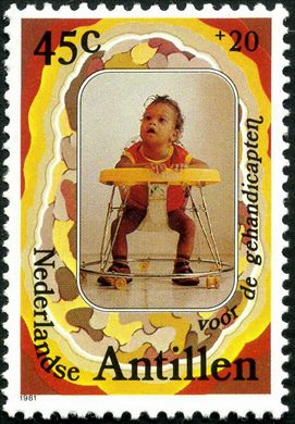 Antilhas Holandesas - 1981 - Ano Internacional Deficientes - 45plus20C