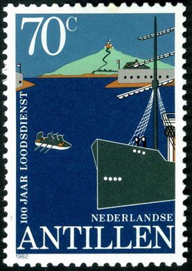 Antilhas Holandesas - 1982 - Loodsdienst Centenario - 70C