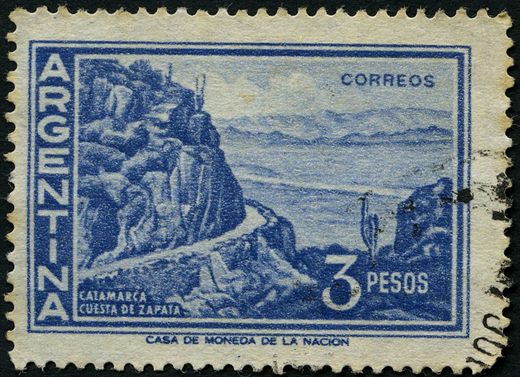 Argentina - 1954 - Proceres e Riquezas - 3Pesos