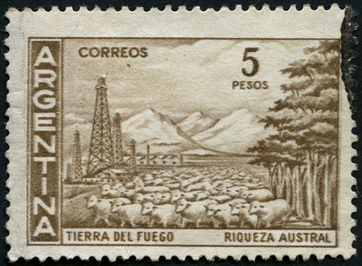 Argentina - 1954 - Proceres e Riquezas - 5Pesos