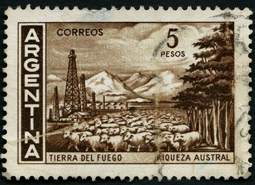Argentina - 1954 - Proceres e Riquezas - 5Pesos
