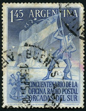 Argentina - 1954 - Cincuentenario Orcadas del Sur - 1Peso45