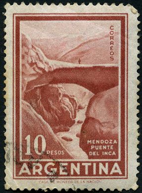 Argentina - 1954 - Puente del Inca - 10Pesos