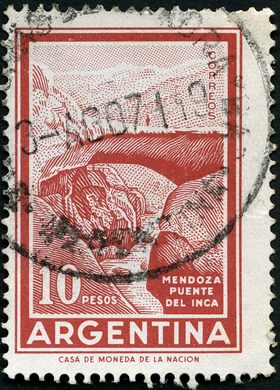 Argentina - 1954 - Puente del Inca - 10Pesos
