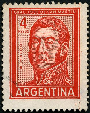 Argentina - 1955 - San Martin - 4Pesos