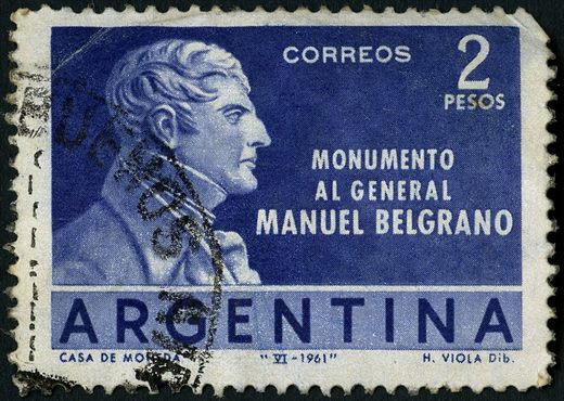 Argentina - 1961 - Monumento General Belgrano - 2Pes