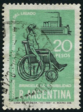 Argentina - 1968 - Reabilitacao do Invalido - 20Pesos