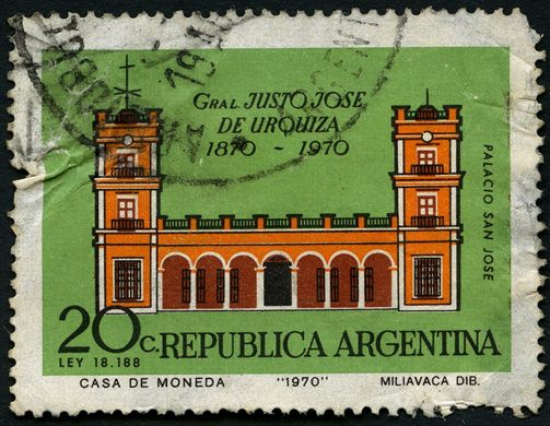 Argentina - 1970 - Centenario Morte Urquiza - 20C