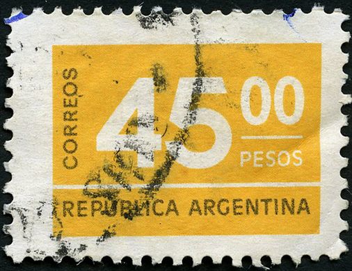Argentina - 1976 - Serie Numerais - 45Pesos