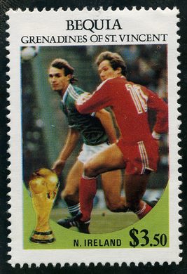 Bequia - 1986 - Mundial Futebol Mexico - Irlanda do Norte - 3.5D