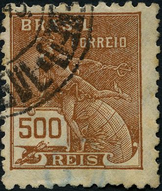 Brasil - 1920 - Economia e Cultura - Aviacao - 500Rs