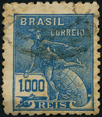 Brasil - 1920 - Economia e Cultura - Aviacao - 1000Rs
