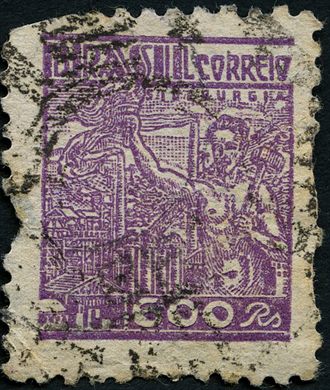 Brasil - 1933 - Economia e Cultura - Siderurgia - 300Rs