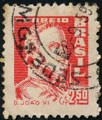 Brasil - 1954 - Serie Retratos Presidentes - D Joao VI - 2.50Cr