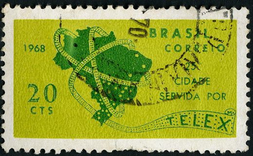 Brasil - 1968 - Telex 25 Cidades - 20cts