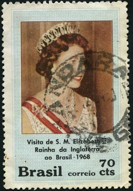 Brasil - 1968 - Visita Rainha Elizabeth II - 70Cts
