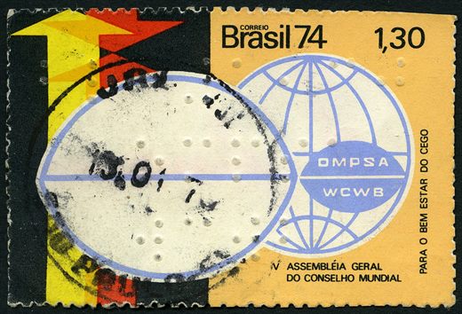 Brasil - 1974 - Assembleia WCWB Bem Estar Cego - 1.30Cr