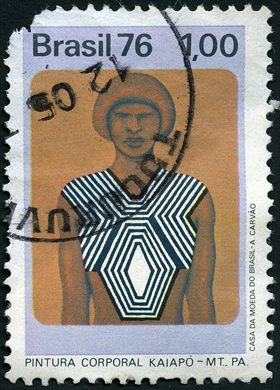 Brasil - 1976 - Cultura Indigena Kaiapo - 1Cr