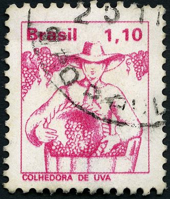 Brasil - 1976 - Profissoes - Colhedora de Uva - Cr1.10