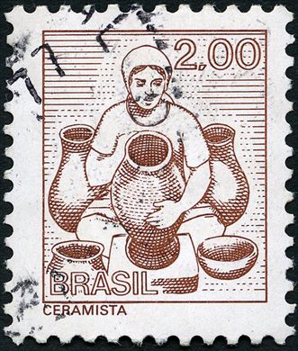 Brasil - 1976 - Profissoes - Ceramista - Cr2.00