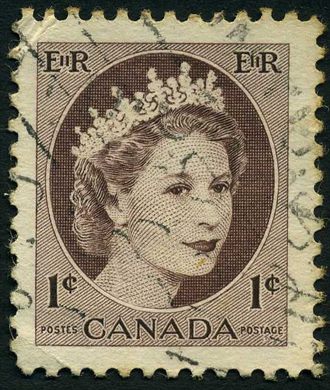 Canada - 1954 - Definitivas Wilding - Rainha Isabel II - 1C