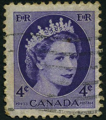 Canada - 1954 - Definitivas Wilding - Rainha Isabel II - 4C