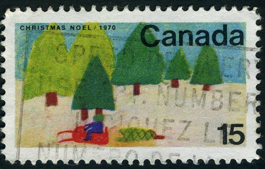 Canada - 1970 - Natal Arvores e Treno - 15C