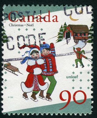Canada - 1996 - Natal UNICEF Patinagem Criancas - 90C