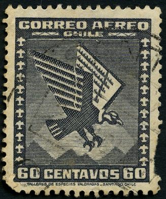 Chile - 1935 - Caupolican e Condor - 80C