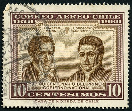 Chile - 1960 - Marin Argomedo Sesquicentenario - 10C